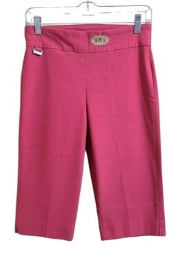 Kate Park Petite Women's Capri Pants Size PM Coral Pink Stretch